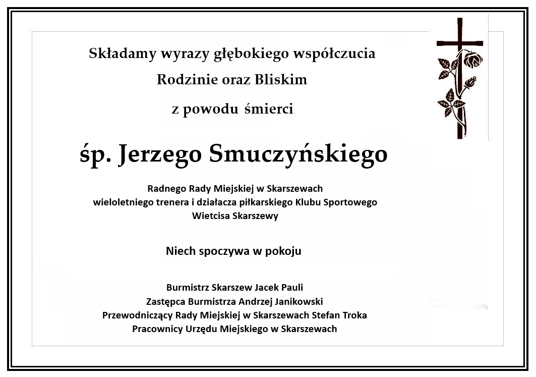kondolencje pan Jerzy